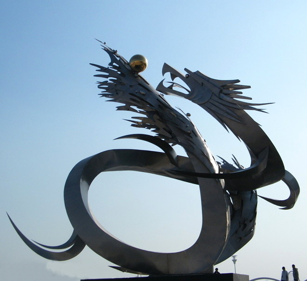 大型不銹鋼龍雕塑